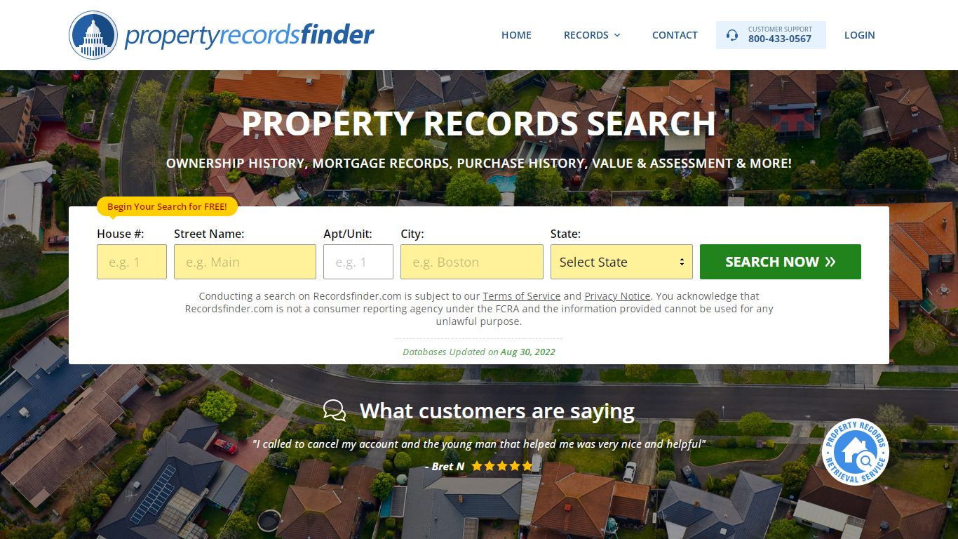 Property Records Search - Recordsfinder.com